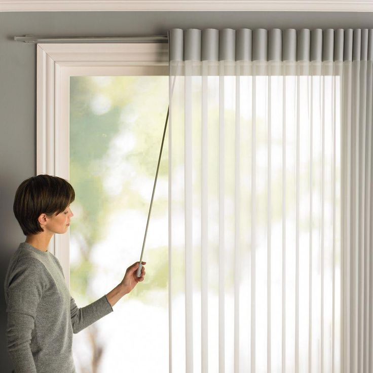 Curtains over sliding glass doors