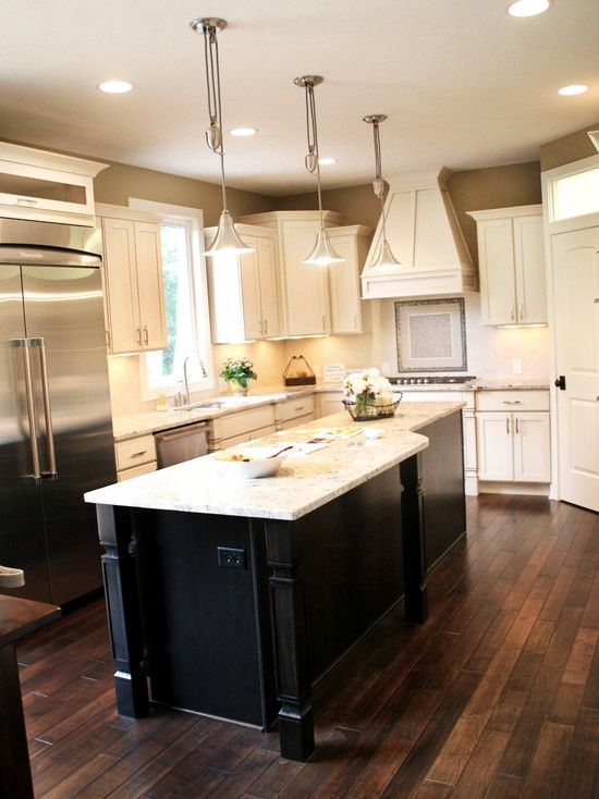 Different colour kitchen cabinets