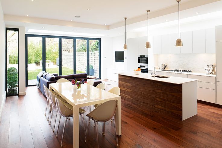 Open plan modern kitchens