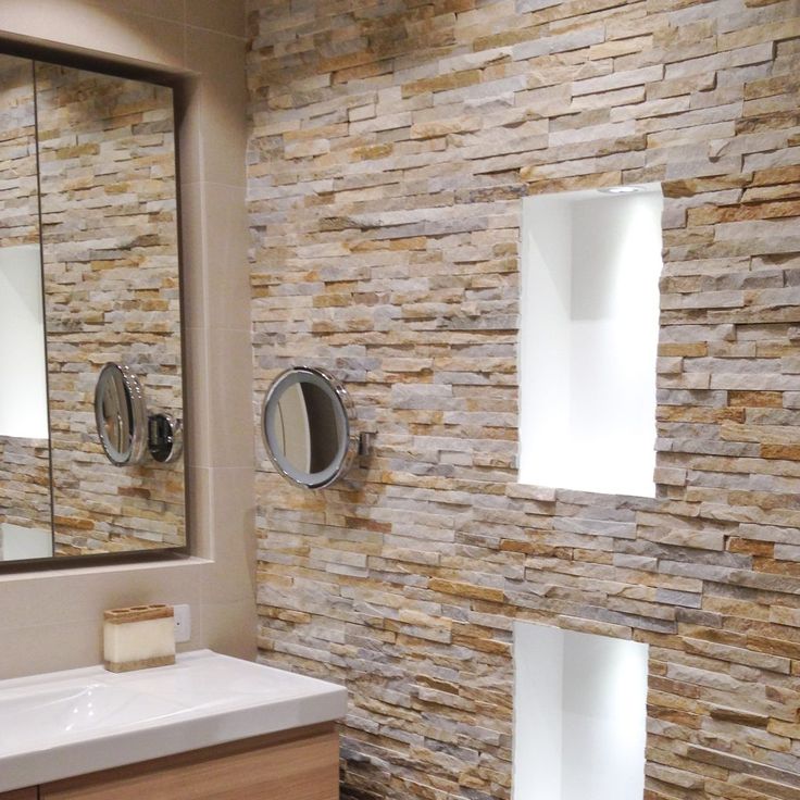 Wall paneling in bathroom