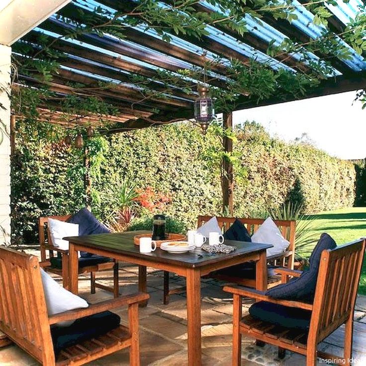 Backyard dining areas