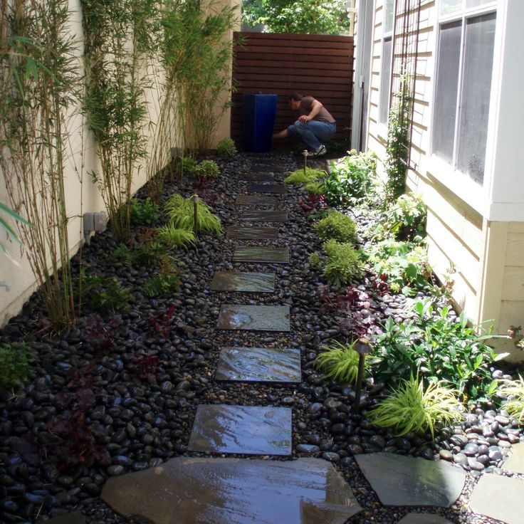 Narrow garden bed