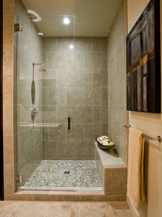 Small bathroom layout with walk in shower