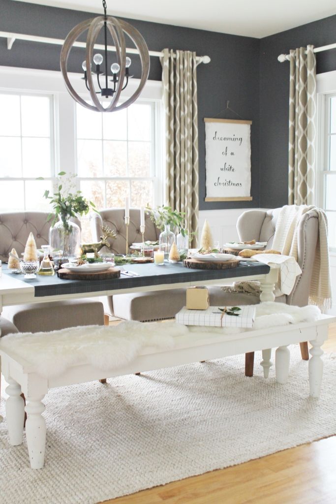 Modern farmhouse decor dining room