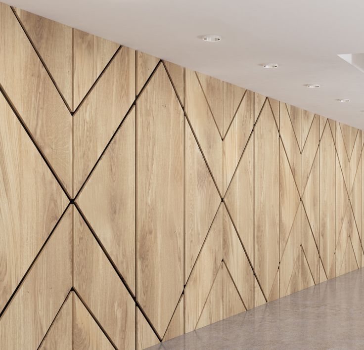 Modern wood paneled walls