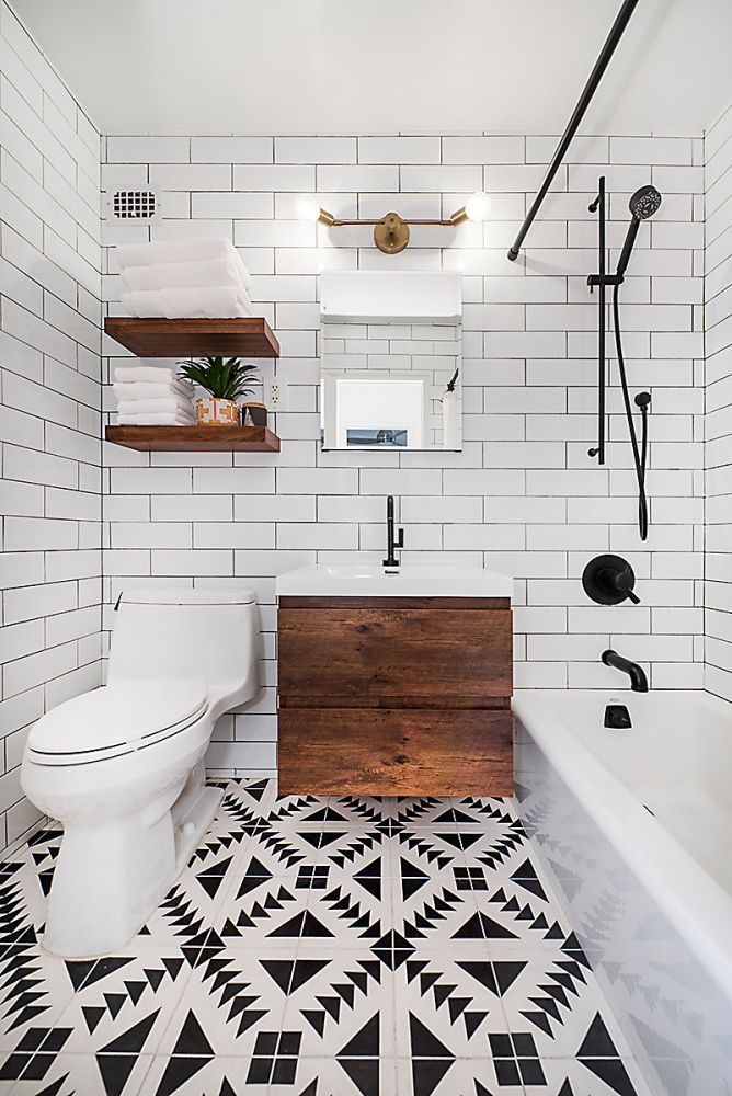 Tile patterns for small bathrooms