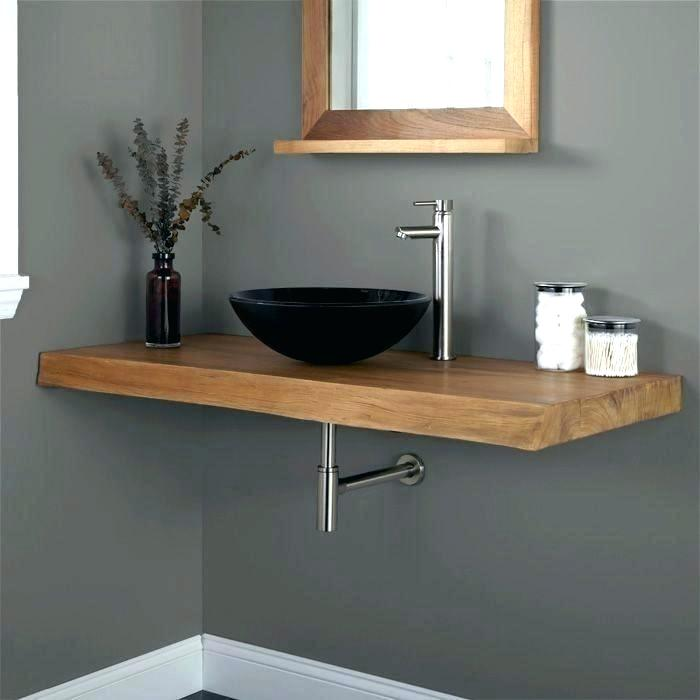 Bathroom shelf above sink