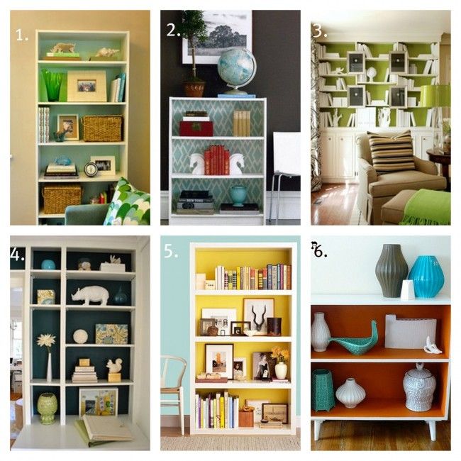 Bookshelves painting ideas