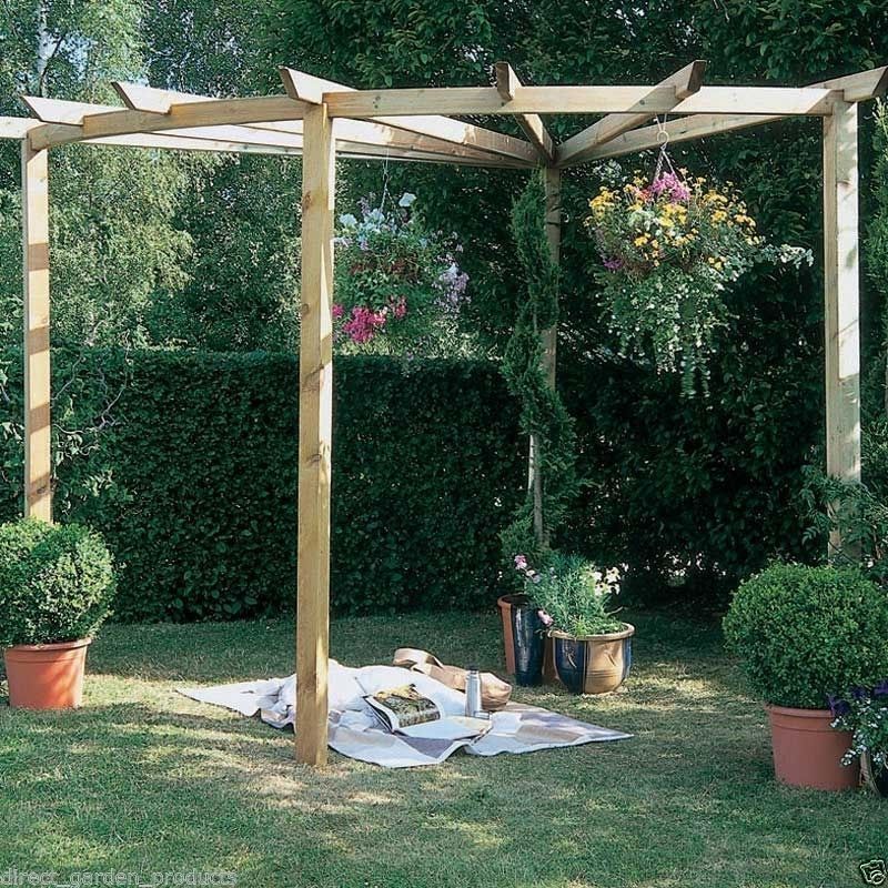 Pergola over garden