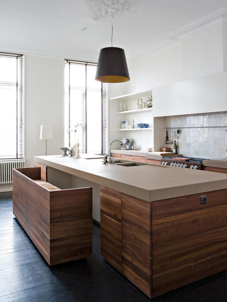 Sideways kitchen island