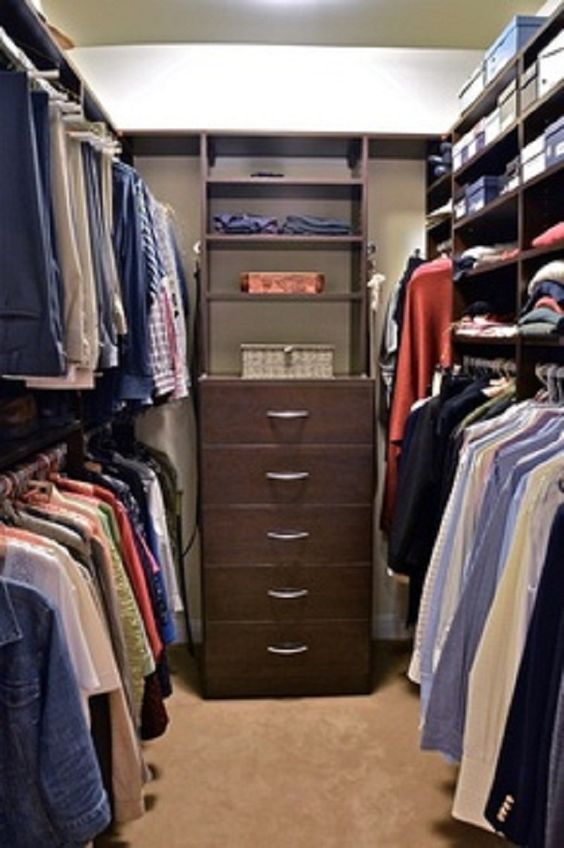 Small square walk in closet