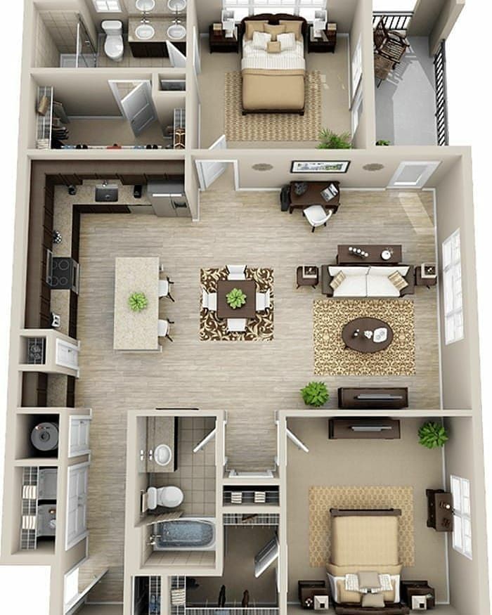 Plan for bedroom design