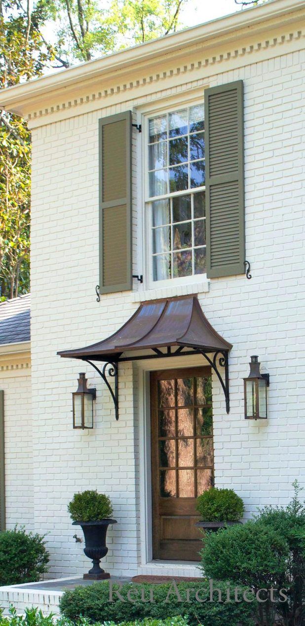 Metal awning for porch