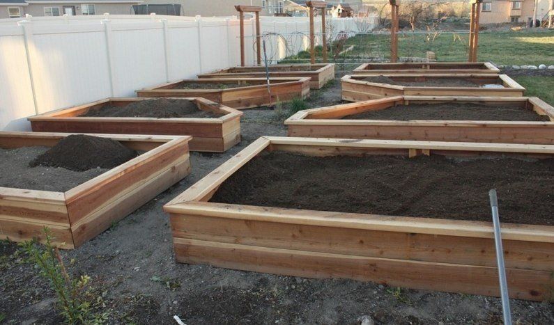 Bottom of raised beds