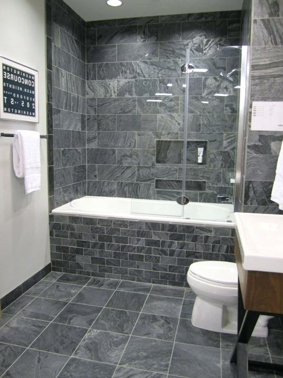 Bathroom decor gray walls