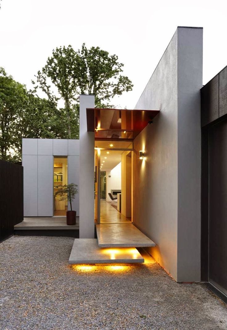 Contemporary house entrances