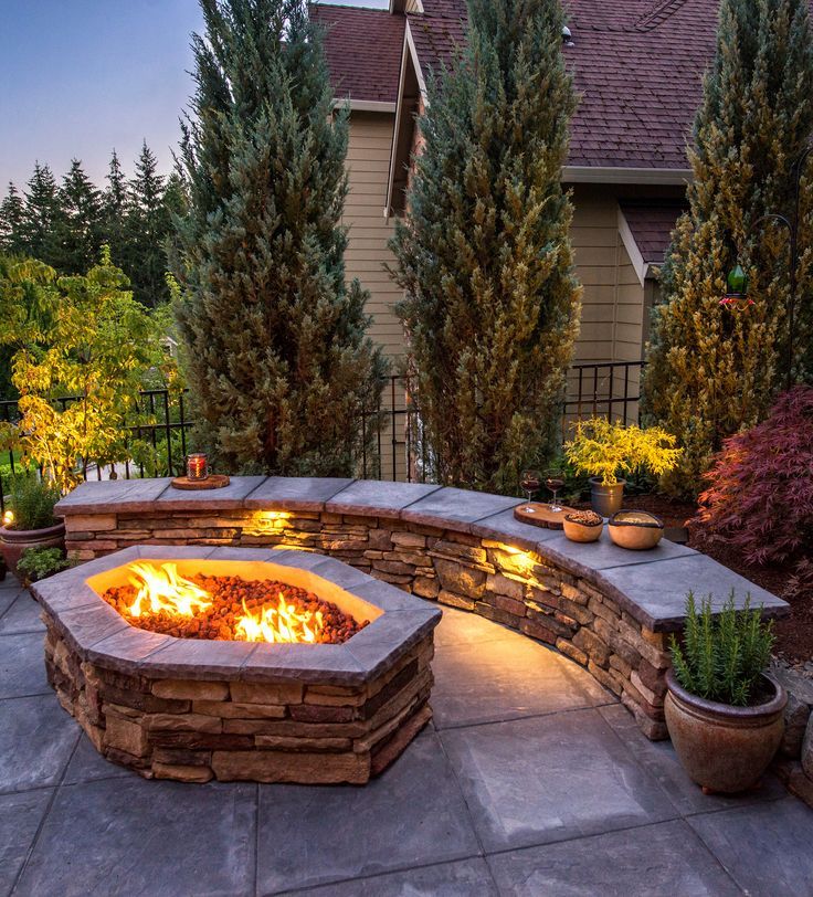 Landscaping around fire pits