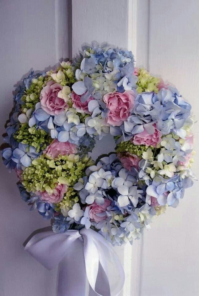 Hydrangeas and roses