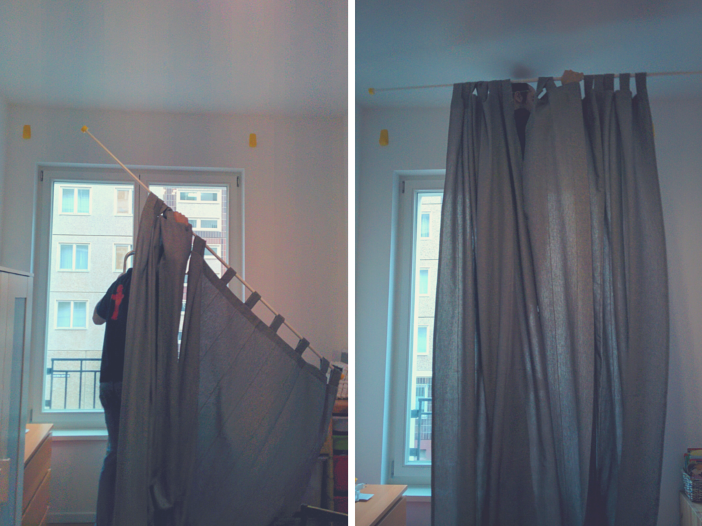 No rod curtain ideas