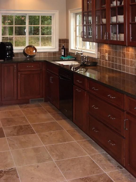 Kitchen flooring tiles design