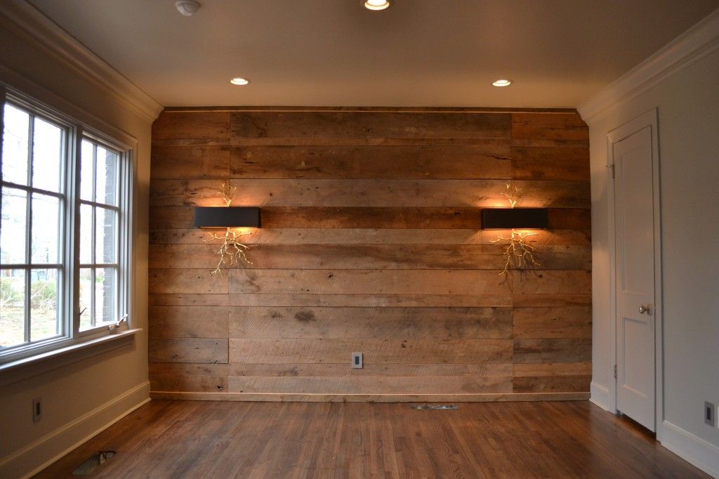 Wood wall paneling painted