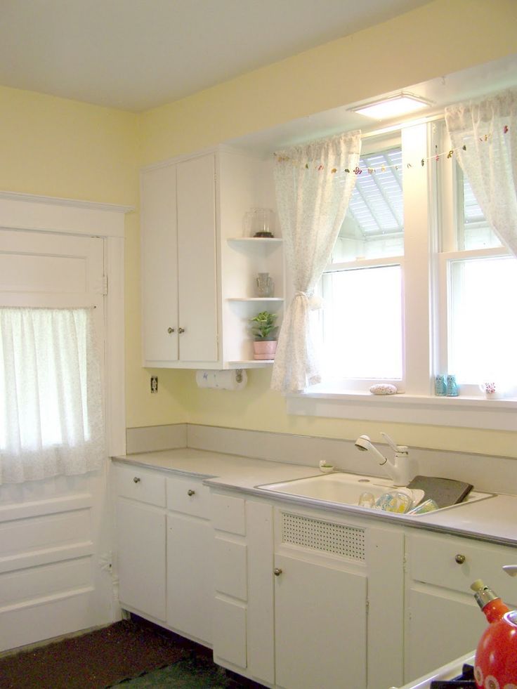 White and yellow kitchen