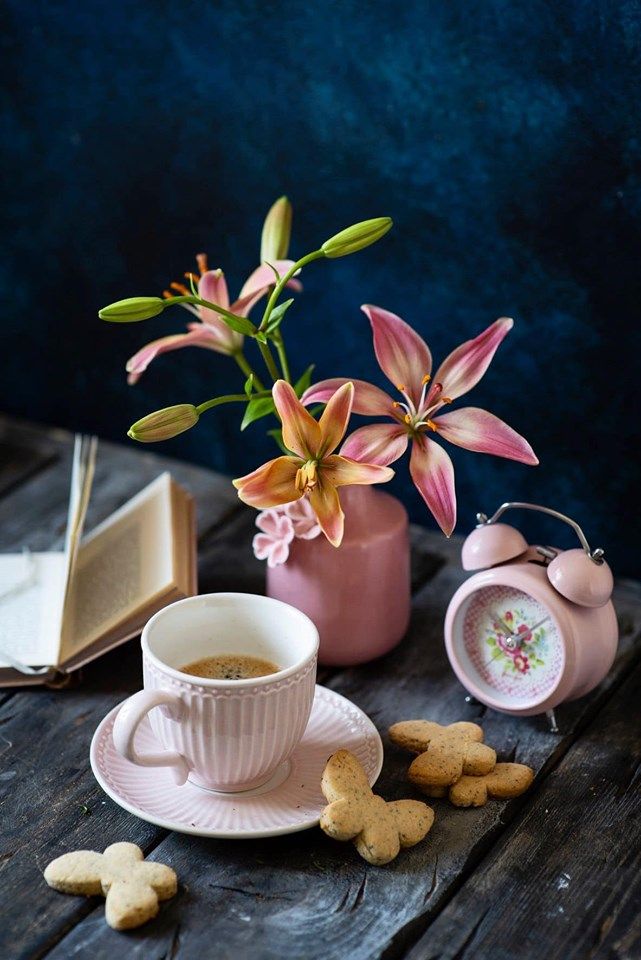 Coffee grounds on flowers