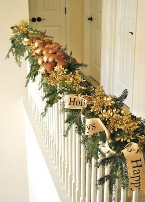 Wreaths on staircases