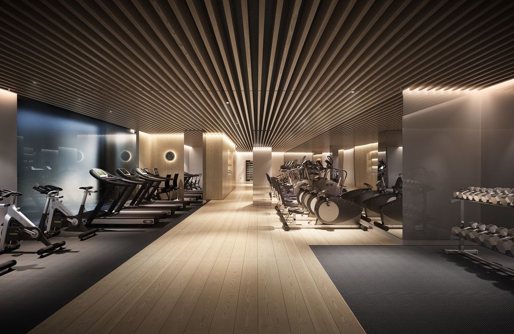 Interior design of gym