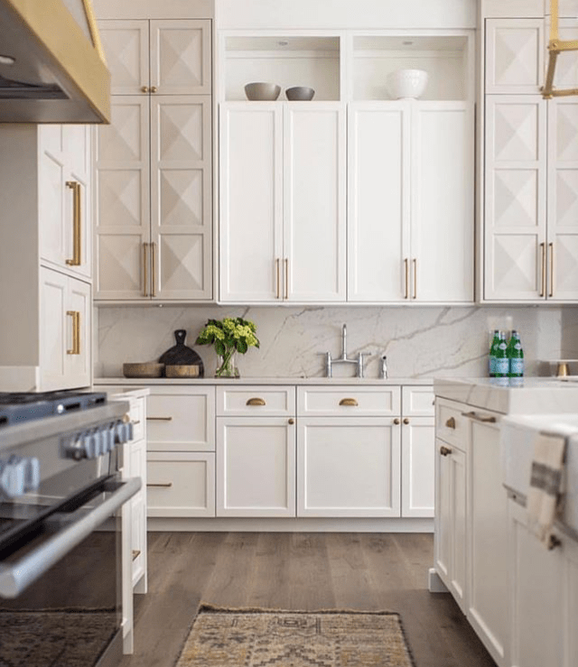 Gray two tone cabinets