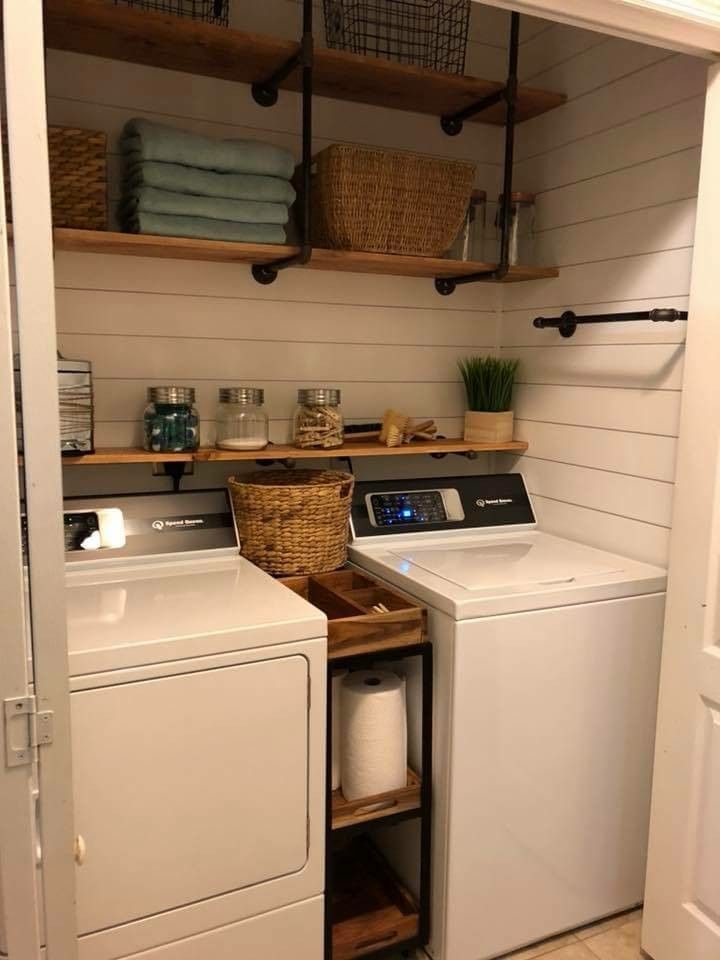 Washer and dryer shelving