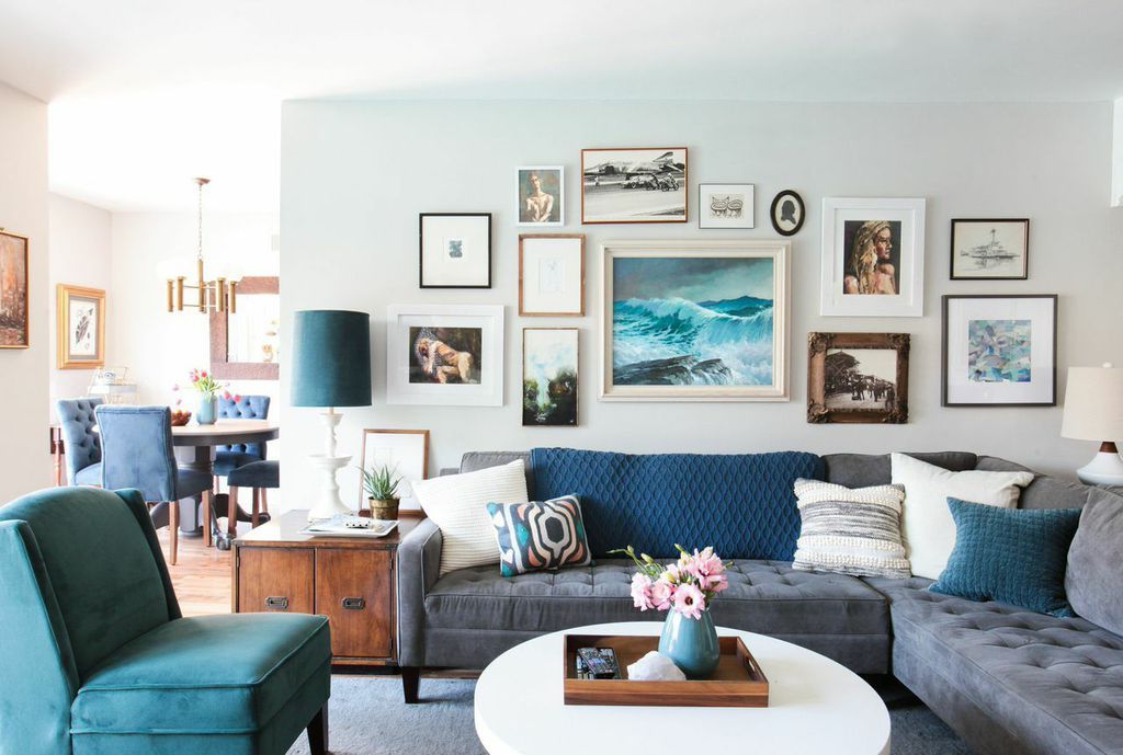 How to decorate a blue living room