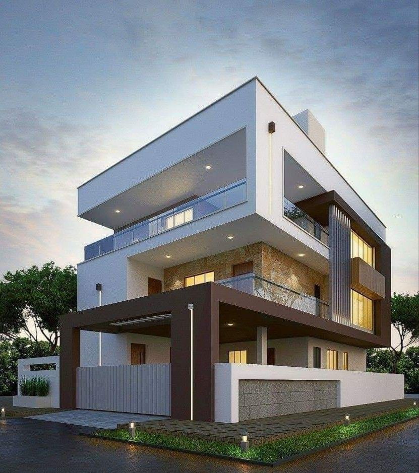 Square modern house