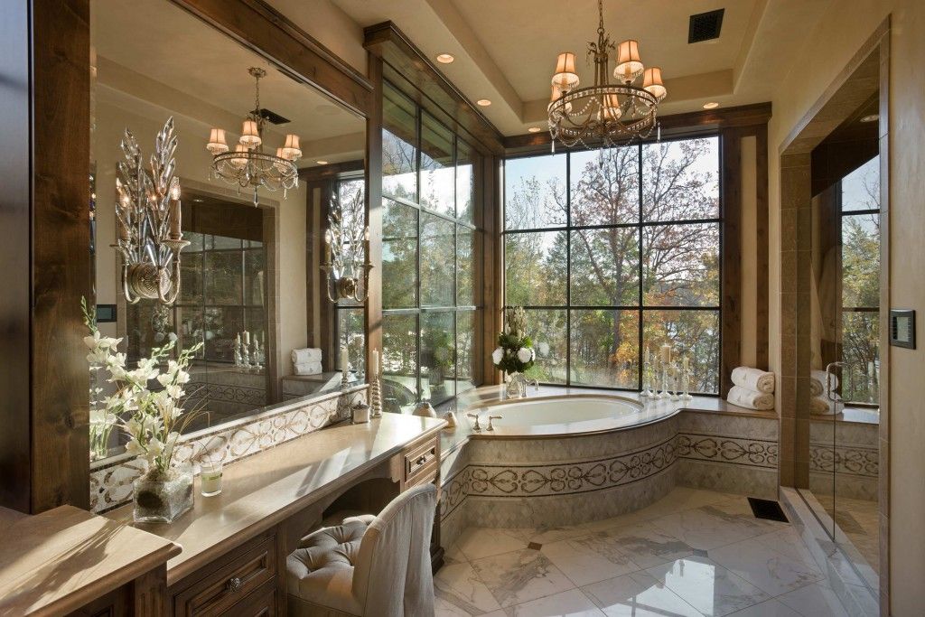 Elegant farmhouse bathroom