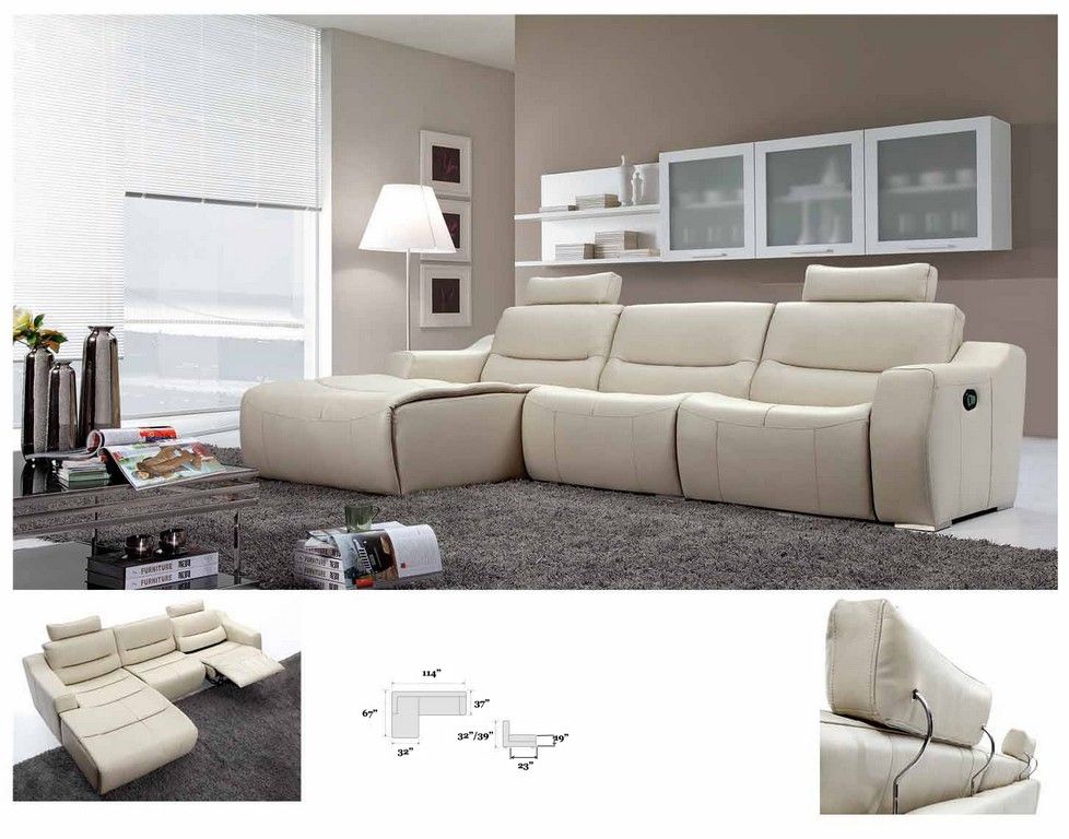 Living room design with sectional sofa