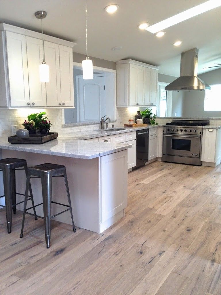 Wooden flooring in kitchens