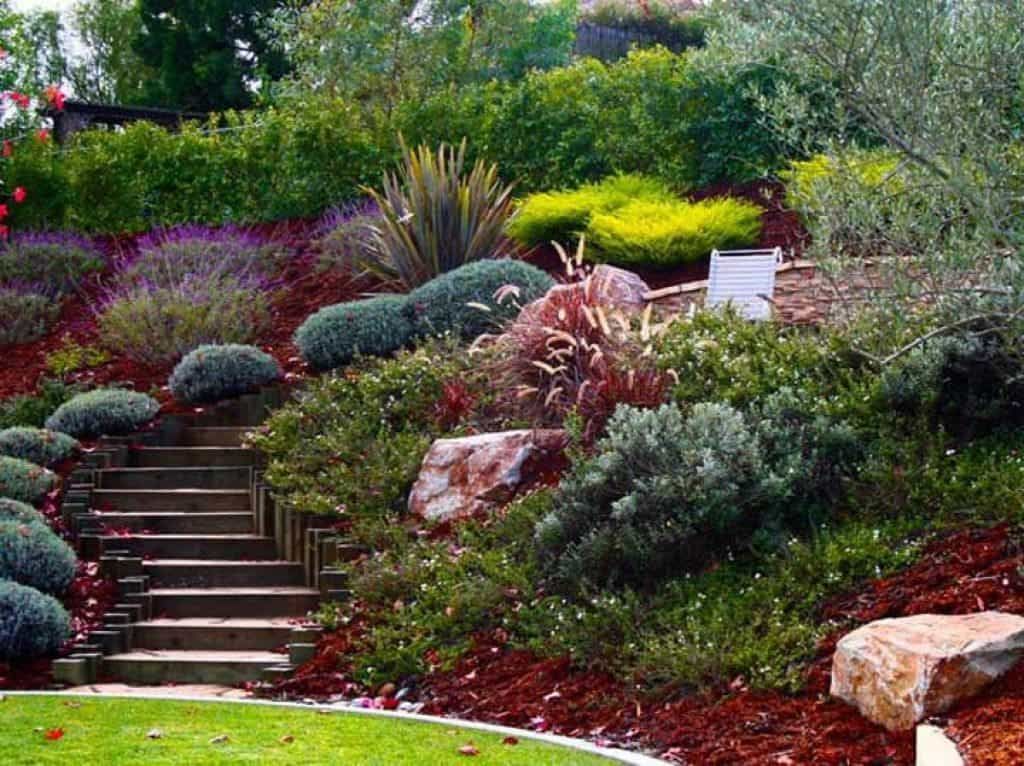 Landscape ideas for hilly backyards