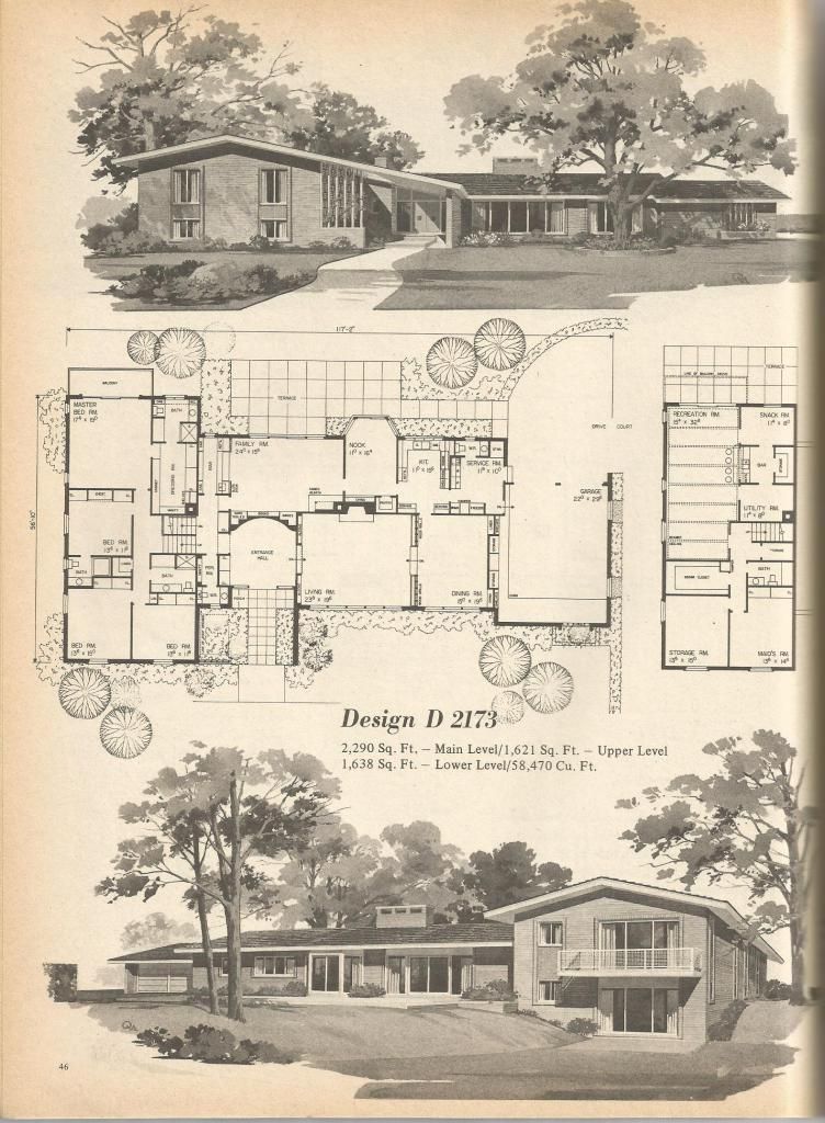 Mid-Century modern home design plans