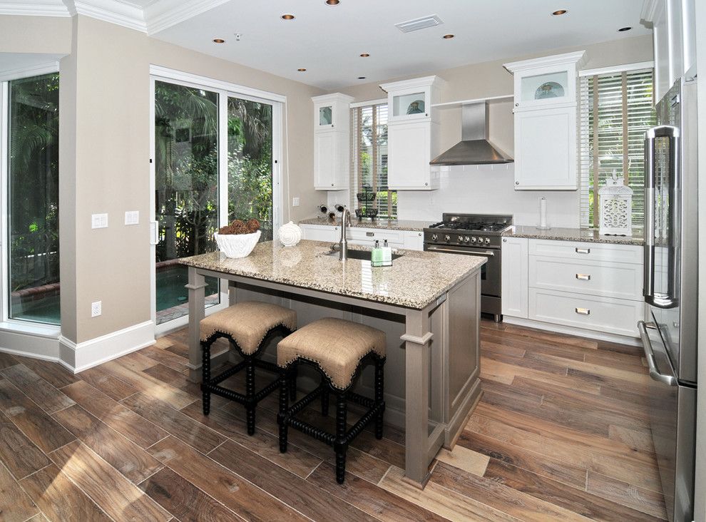 Wood floor kitchen