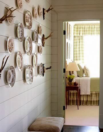 Plates hung on walls