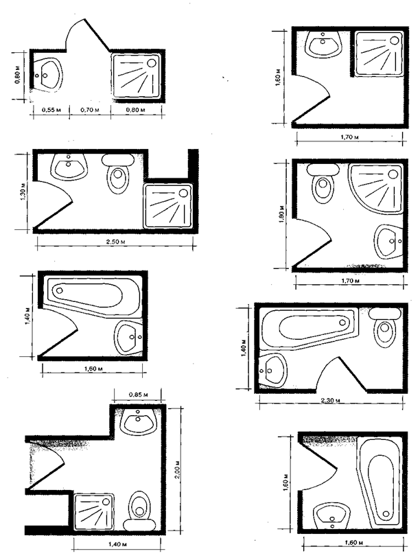 Most efficient bathroom layout