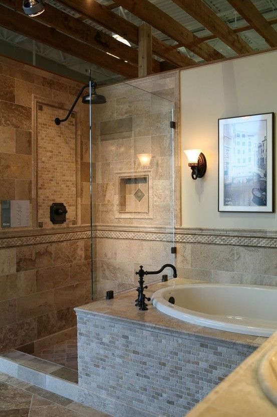 Shower with tub tile ideas