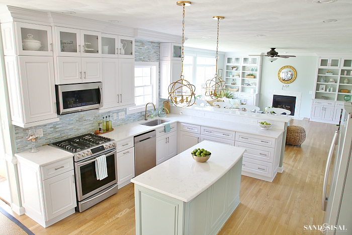 Cream colored kitchen walls