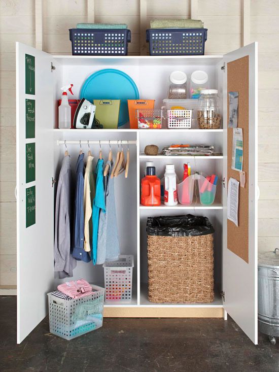 Laundry in cupboards ideas