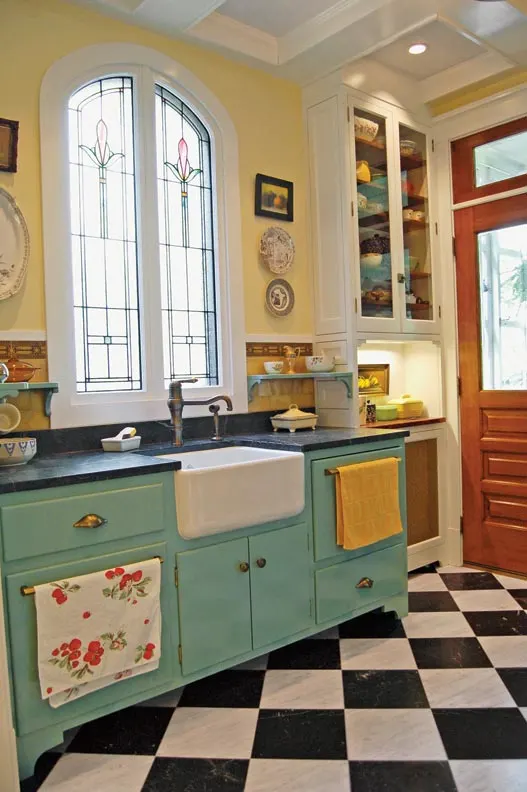 Colorful country kitchens