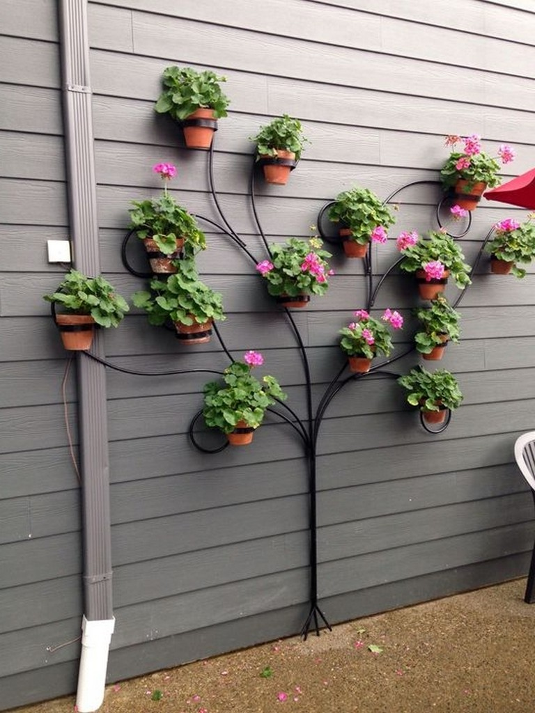 Garden brick wall decoration ideas