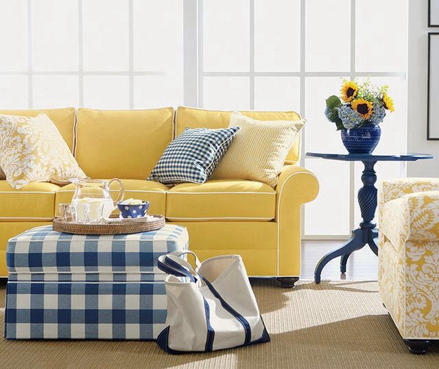 Blue and yellow home decor ideas