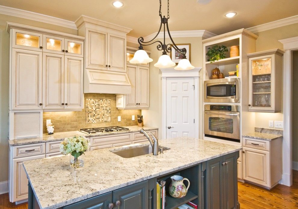 White glazed kitchen cabinets pictures