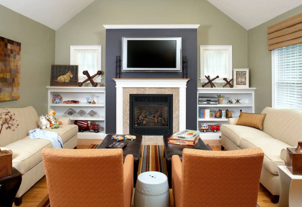 Family room with tv