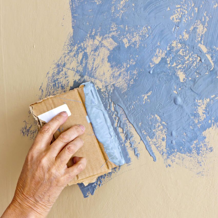 Process of painting walls